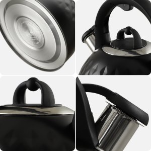 Kadax KADAX Czajnik Stalowy 2,5L indukcja Gaz Gwizdek Z Uchwytem Tradycyjny 3