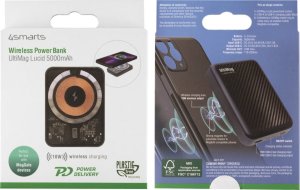 4smarts 4smarts UltiMag, 5000 mAh, Lithium Polymer (LiPo), Adaptive Fast Charging, Quick Charge 3.0, Wireless charging, Carbon 7