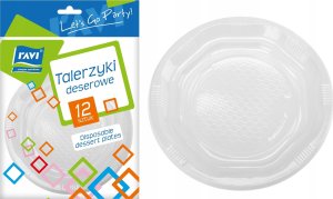 Ravi RAVI Talerzyki Deserowe Białe Jednorazowe Piknik 12 szt 1