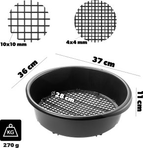 Kadax KADAX Sitko Sito Ogrodowe 37cm Do Przesiewania Regulowane Ziemi Kompostu Kamieni 2