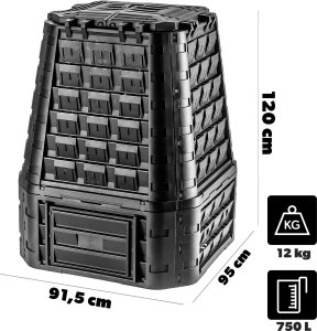 Kadax KADAX Kompostownik Ogrodowy Duży modułowy Całoroczny mrozoodporny Nawóz 750L 2