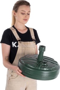 Kadax KADAX Podstawa Parasola Stojak Pod Parasol Ogrodowy Okrągły 39cm Obciążnik Zieleń 6