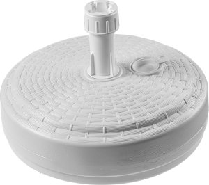 Kadax KADAX Podstawa Parasola Stojak Pod Parasol Ogrodowy Okrągły 39cm Obciążnik Biała 3