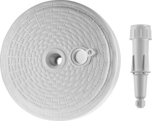 Kadax KADAX Podstawa Parasola Stojak Pod Parasol Ogrodowy Okrągły 39cm Obciążnik Biała 7