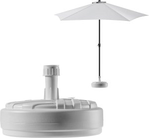 Kadax KADAX Podstawa Parasola Stojak Pod Parasol Ogrodowy Okrągły 39cm Obciążnik Biała 8