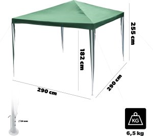 Kadax KADAX Altana Ogrodowa Namiot imprezowy Handlowy Pawilon 3x3m Na Ogród Zielony 2