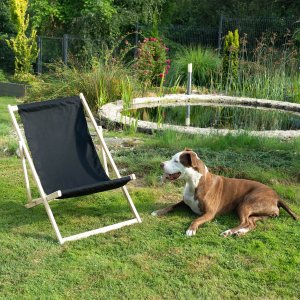 Kadax KADAX Leżak Drewniany Ogrodowy Plażowy Składany Na Taras Czarny Polski Producent 1
