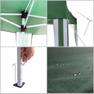 Kadax KADAX Altana Ogrodowa Namiot imprezowy Handlowy Pawilon 3x3m Na Ogród Zielony 4