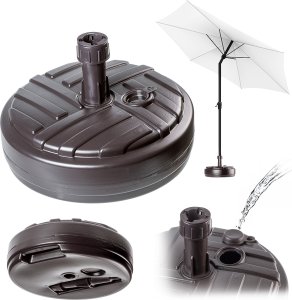 Kadax KADAX Podstawa Parasola Stojak Pod Parasol Ogrodowy Okrągły 39cm Obciążnik Brąz 1