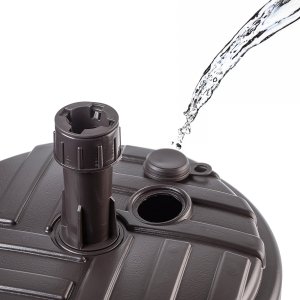 Kadax KADAX Podstawa Parasola Stojak Pod Parasol Ogrodowy Okrągły 39cm Obciążnik Brąz 4