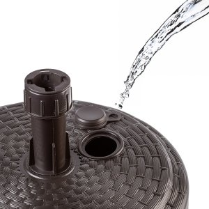 Kadax KADAX Podstawa Parasola Stojak Pod Parasol Ogrodowy Okrągły 39cm Obciążnik Brąz 4