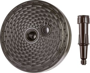 Kadax KADAX Podstawa Parasola Stojak Pod Parasol Ogrodowy Okrągły 39cm Obciążnik Brąz 7