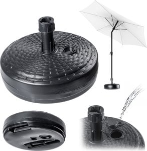 Kadax KADAX Podstawa Parasola Stojak Pod Parasol Ogrodowy Okrągły 39cm Obciążnik szary 1