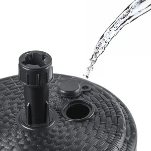 Kadax KADAX Podstawa Parasola Stojak Pod Parasol Ogrodowy Okrągły 39cm Obciążnik szary 4