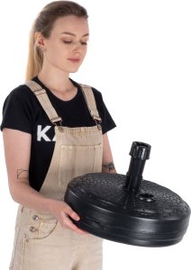 Kadax KADAX Podstawa Parasola Stojak Pod Parasol Ogrodowy Okrągły 39cm Obciążnik szary 6