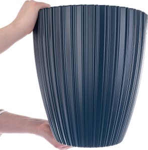 Kadax KADAX Doniczka Donica Na Kwiaty 40cm Osłonka Wkład Kwietnik Plastikowa Niebieska 1