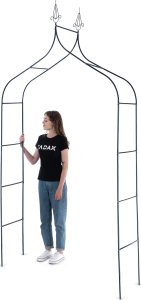 Kadax KADAX Pergola Ogrodowa metalowa 255cm Łuk Kwiaty Podpora Do Róż Roślin Pnączy 11