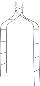 Kadax KADAX Pergola Ogrodowa metalowa 255cm Łuk Kwiaty Podpora Do Róż Roślin Pnączy 3