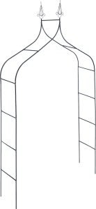 Kadax KADAX Pergola Ogrodowa metalowa 255cm Łuk Kwiaty Podpora Do Róż Roślin Pnączy 6