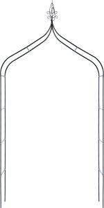 Kadax KADAX Pergola Ogrodowa metalowa 255cm Łuk Kwiaty Podpora Do Róż Roślin Pnączy 7
