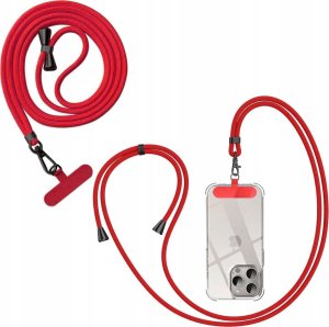 OEM Zawieszka SWING (8mm) do telefonu z regulacją długości / długość sznura 165cm (max 82,5cm w pętli) / na ramię lub szyję - czerwony 2