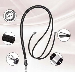OEM Zawieszka SWING (8mm) do telefonu z regulacją długości / długość sznura 165cm (max 82,5cm w pętli) / na ramię lub szyję - czerwony 6