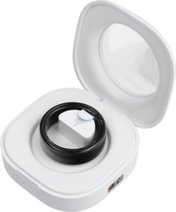 Smartwatch OEM Smart Ring R11M- inteligentny pierścień ze stali ze stacją ładującą rozmiar 12 (21,4mm) czarny 1