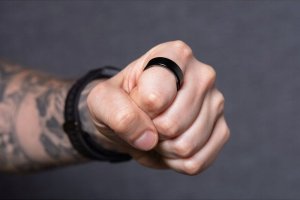 Smart Ring OEM R11M- ze stali ze stacją ładującą rozmiar 12 (21,4mm) czarny 8