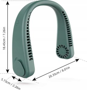 OEM Przenośny wentylator na szyję RC-K-1067 zielony 3
