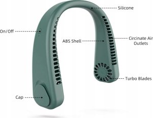 OEM Przenośny wentylator na szyję RC-K-1067 zielony 6