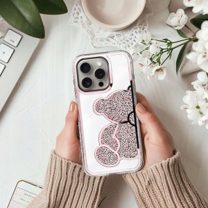 OEM Futerał TEDDY BEAR do IPHONE 14 Pro Max różowy 4