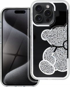 OEM Futerał TEDDY BEAR do IPHONE 14 Pro Max srebrny 1