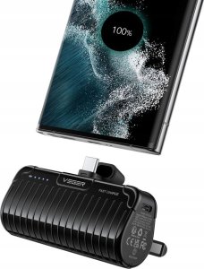 Powerbank Veger VEGER powerbank 5 000 mAh z wbudowanym złączem Typ C PlugOn PD QC3.0 3A 20W W0558 czarny 1