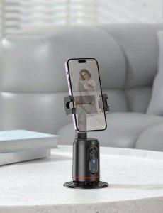 Hoco HOCO uchwyt na telefon 360 stopni z automatycznym śledzeniem twarzy K23 czarny 5