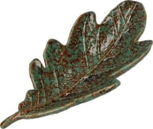 Zestaw 2 pater w kształcie liścia dębu Sfogliami - Zielony, 20 cm 1
