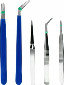VERGIONIC 5x METALOWYCH PĘSET PENSETA PĘSETA METALOWA ZESTAW PINCET PRECYZYJNYCH 2