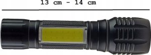 Latarka VERGIONIC LATARKA TAKTYCZNA LED ZOOM REFLEKTOR COB AKUMULATOROWA USB 20