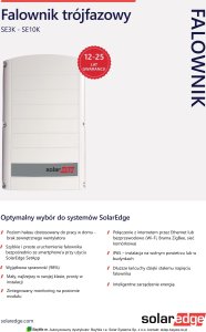 SolarEdge Inwerter Solar Edge SE8K - RW0TEBNN4 / RW0TEBEN4 26