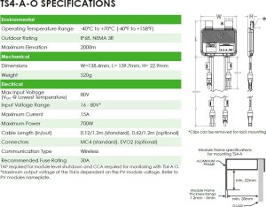 Optymalizator Tigo-TS4-A-O - 15A - 700W - MC4/EVO2 Compatible 2