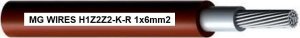 Przewód fotowoltaiczny // MG Wires // 1x6mm2, 0,6/1kV czerwony H1Z2Z2-K-R-6mm2 RD, szpula 500m 1