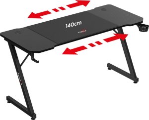 Biurko Huzaro Hero 3.3 Black Czarne 140 cmx60 cm 13