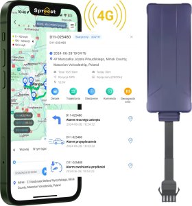 Moduł GPS Spreest LOKALIZATOR GPS 4G DO POJAZDÓW SAMOCHODU AUTA TRACKER BEZ ABONAMENTU SOS 1