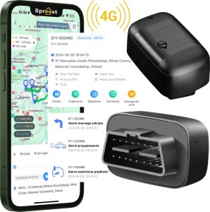 Moduł GPS Spreest LOKALIZATOR GPS GSM 4G GNIAZDO OBD DO POJAZDÓW AUTA SAMOCHODU BEZ ABONAMENT 1