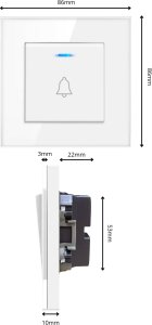 Spreest DZWONEK PRZEWODOWY DO DRZWI FURTKI SIECIOWY CZARNY 230V BIM BAM ODBIORNIK 4