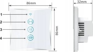 Spreest WYŁĄCZNIK ROLET ŻALUZJI WIFI TUYA BEZPRZEWODOWY DOTYK SMART DOPUSZKOWY LED 6