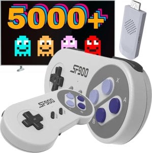 Spreest PRZENOŚNA MINI KONSOLA RETRO 5000 GIER HDMI TV DODATKOWY PAD GRA NA 2 OSOBY 1