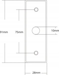 Spreest ZEWNĘTRZNY NATYNKOWY PRZYCISK WYJŚCIA OTWARCIA DRZWI FURTKA SREBRNY LED 5