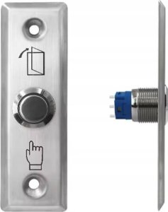 Spreest ZEWNĘTRZNY NATYNKOWY PRZYCISK WYJŚCIA OTWARCIA DRZWI FURTKA SREBRNY LED 6