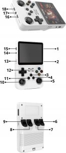 Konsola przenośna Spreest PRZENOŚNA MOBILNA MINI KONSOLA DO GIER RETRO 15000 GRY LINUX 64GB GAMEBOY 6