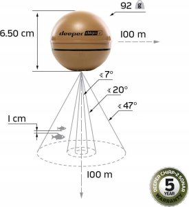 Deeper Echosonda Deeper Chirp+ 2 wykrywacz ryb GPS ryby do łowienia wędkarstwo 6